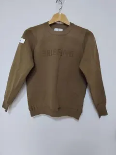 BRIEFING レディースゴルフウェア　クルーネックニット　キャメル　Mサイズ