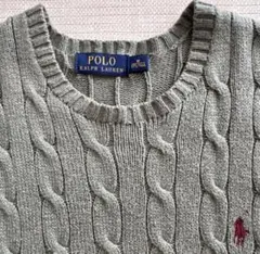 Polo Ralph Lauren グレー ケーブルニット M