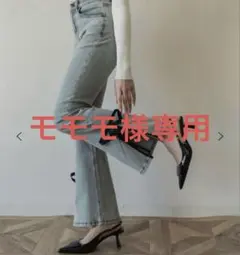 【RANCLIC】サイドスリットデニムリボンパンツMサイズ 予約販売】side slit denim ribbon pants – RANCLIC