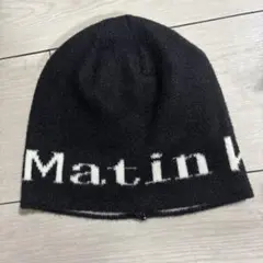 Matin Kim風 ロゴニットビーニー ブラック