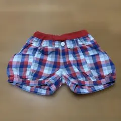 半ズボン　チェック柄