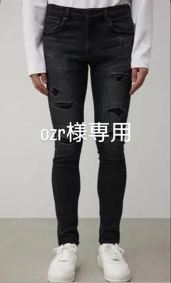 ozl様専用 AZUL BY MOUSSYの黒いダメージスキニーデニムパンツ