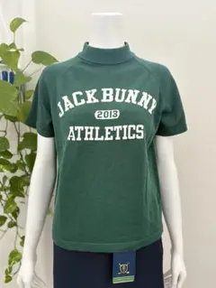 ☆極美品☆JACK BUNNY !!☆ニットモックネックシャツ☆グリーン☆