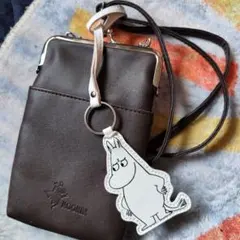 ムーミン がま口ショルダーバッグ ブラウン