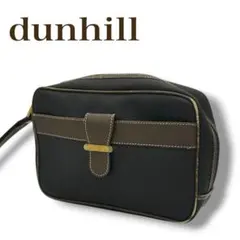 dunhill ダンヒル クラッチバッグ セカンドバッグ PVC レザー 黒 茶