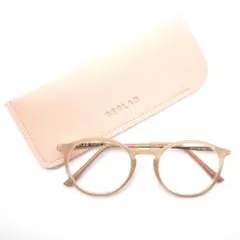 新品 ビグラッド 老眼鏡 ボストン 1020 ピンク バネ丁番 +2.00