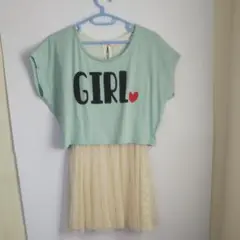 INGNI膝丈ワンピースと半袖Tシャツのセット（中古）