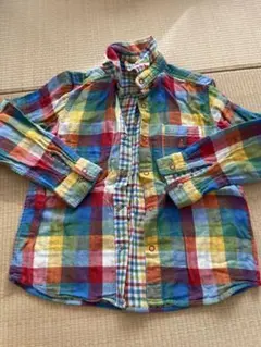 チェック柄長袖シャツ マルチカラー