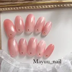 10　現品　サイズ・チップ変更可　ネイルチップ　マグネットネイル　ピンク