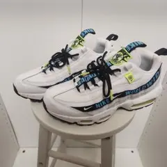 300円Nike Air Max 95 ホワイト/ブラック/ブルー/イエロー