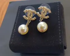 CHANELパールピアス　購入時レシートありゴールド/パール
