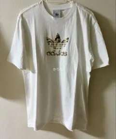 adidas ロゴ カモフラ Tシャツ ホワイト メンズ M