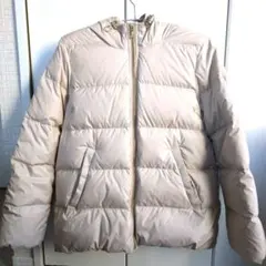 TOPVALU トップバリュー　ベージュ ダウンジャケット フード付き