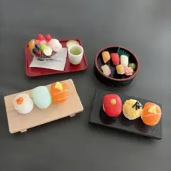 가챠가챠 스시와 스위츠 4종 세트