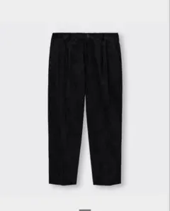 コーデュロイワイドパンツ黒　Mコーデュロイワイドイージーパンツ　ユニクロ