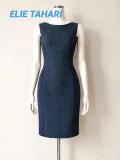 ELIE TAHARI エリータハリ　ノースリーブタイトフィットワンピース
