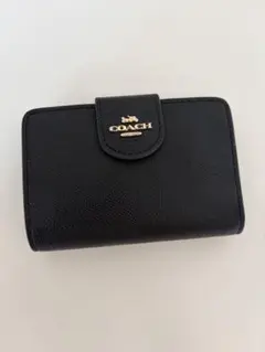 美品 COACH コーチ ミディアム コーナー ジップ ウォレット 二つ折り財…