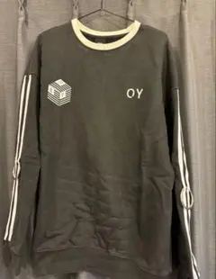 OY CUBE LOGO TAPE RING MTM スウエット トレーナー黒