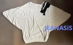 JEANASIS ベージュ レース付きTシャツ