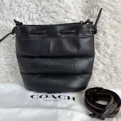 【極美品】コーチ　ショルダーバッグ　2WAY レザー　ブラック　大人気