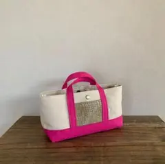 【L様専用】帆布でほっこりミニトート横長