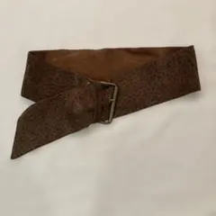 used vintage レオパード　スエード　ベルト