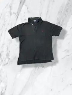 Polo by Ralph Lauren ブラックポロシャツ LL 鬼フェード