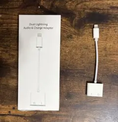 イヤホン 充電 2in1 変換 アダプタ ライトニング Lightning