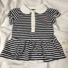 新品タグ付き POLO ボーダー ロンパース 50cm60cm