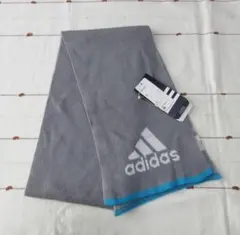 【新品未使用】アディダス adidas マフラー グレー 青 水色