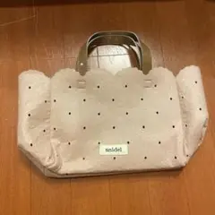 snidel ピンク フェルト ハンドバッグ