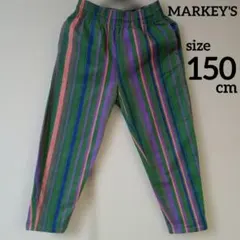 MARKEY'S シェフパンツ カラフルストライプ 150cm