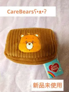 Care Bearsケアベア コーデュロイフェイスポーチ 新品未使用タグ付き