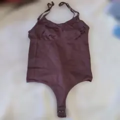 ダ862 ブラウン Tバックボディスーツ