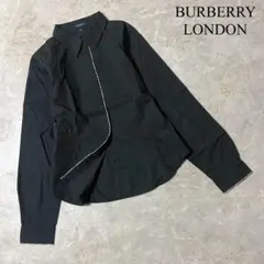 BURBERRY LONDON ロゴ刺繍 ノバチェック 長袖 シャツ 黒 キッズ