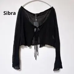 新品タグ付き Sibra シアー リボンボレロ カーディガン ブラック M
