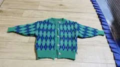 ダイヤモンド柄ニットセーター