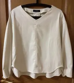 グリーンレーベルリラクシング・Vネックブラウス・フリーサイズ