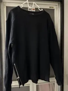 黒いジッパー付きスウェット h＆m