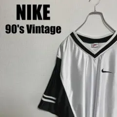 NIKEゲームシャツSPORTS銀タグ90sナイキ美品TEAMフットボールXL