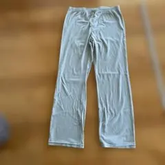 無印良品　リブパンツ グリーングレー レディース