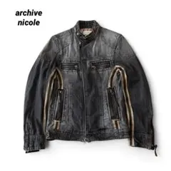 archive nicole grunge black denim jacket