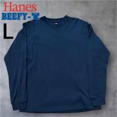 美品ヘインズビーフィーHanes BEEFY-T メンズ 長袖ロンT Lのサムネイル