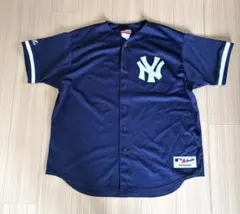 majestic 90s 00s USA製 ヤンキースメッシュベースボールシャツのサムネイル