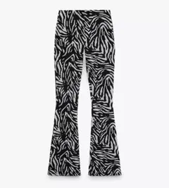 ZARA ジャガードフレア　パンツ　S