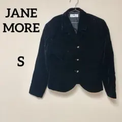 JANE MORE 黒 ベロア テーラードジャケット 金ボタン