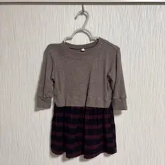 無印良品 子供服 ワンピース 80 チェック柄