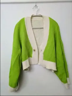 【廃盤】 osharewalker 配色リバーシブルダブルフェイスカーディガン