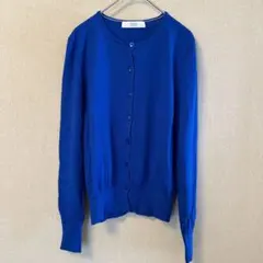 BEAMS LIGHTS ウール クルーネックカーディガン ロイヤルブルー 38のサムネイル