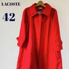ラコステ LACOSTE 裏地チェック ステンカラーコート レディース 42のサムネイル
